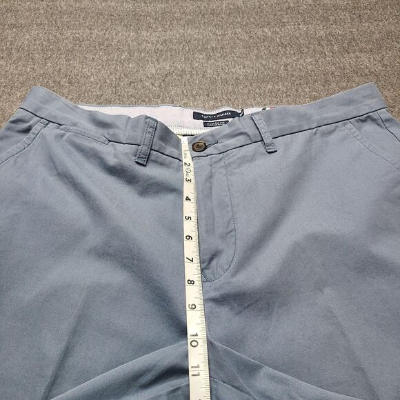 Tommy Hilfiger Pants Mens 36x30 Blue Custom Fit Chino Straight Leg Cotton Casual - Picture 3 of 10